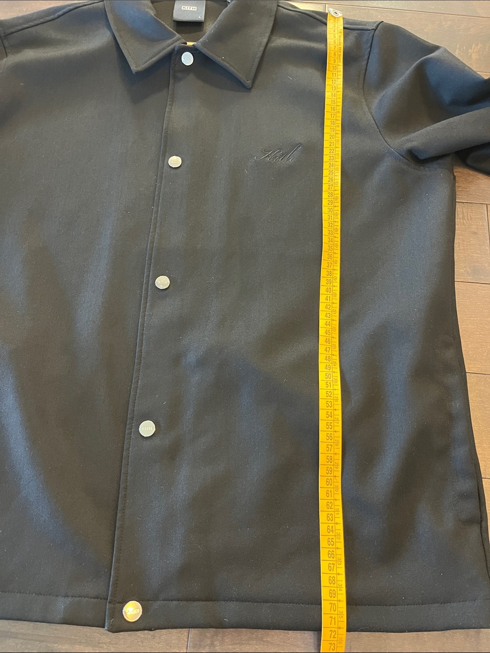 Kith Black Script Logo Snap-Front Jacket Large - Picture 10 of 15